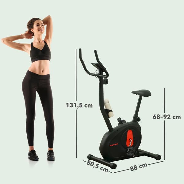 Motionscykel - Justerbart Magnetmotstånd - LCD-skärm - Justerbar Sadel - 88 x 50,5 x 131,5 cm - Svart
