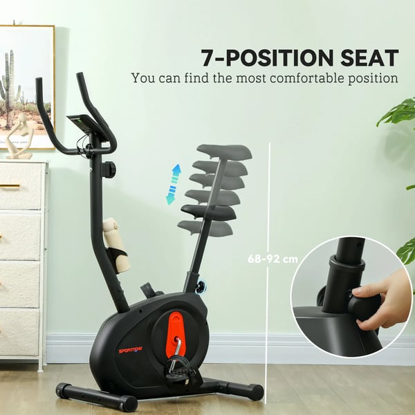 Motionscykel - Justerbart Magnetmotstånd - LCD-skärm - Justerbar Sadel - 88 x 50,5 x 131,5 cm - Svart