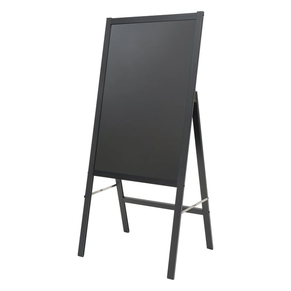 LED Skrivetavle - Stativ Menuskilt - 40×60 cm - 7 Farver 11 Tilstande - 8 Fluorescerende Markører - 8×AA (medfølger ikke)/Net, EU-stik - Sort