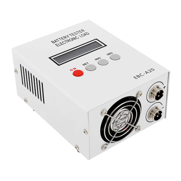 Li-ion akkujen kapasiteettitesteri - EBC-A20 - 85 W - LCD-näyttö - USB–TTL-kaapeli - DC 19–20 V, >3,5 A - Vihreä
