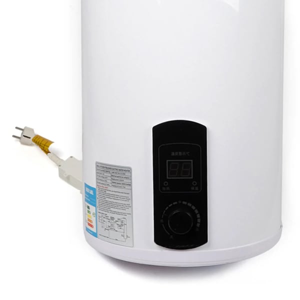 Varmtvandsbeholder - Elektrisk 70 L - 2000 W - IPX4 - Justerbar Temperatur - Til Badeværelse & Salon - Hvid