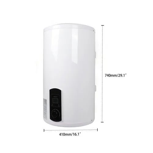 Varmtvandsbeholder - Elektrisk 70 L - 2000 W - IPX4 - Justerbar Temperatur - Til Badeværelse & Salon - Hvid