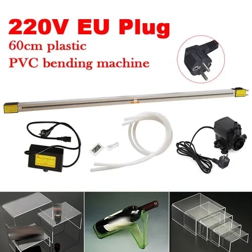 Elektrisk plastbukkemaskine - Akryl/PVC bukkemaskine - 800 W - Opvarmningsbredde 10–60 cm - 220 V 50 Hz - Justerbar temperatur