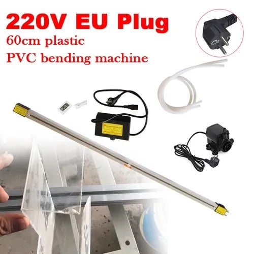 Elektrisk plastbukkemaskine - Akryl/PVC bukkemaskine - 800 W - Opvarmningsbredde 10–60 cm - 220 V 50 Hz - Justerbar temperatur