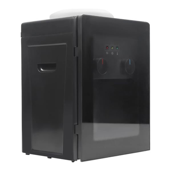Elektrisk vanddispenser & vandkøler - Bordmodel - Varm & kold - 550 W hurtig opvarmning - 75 W køling - Til hjem, kontor, autocamper - Sort