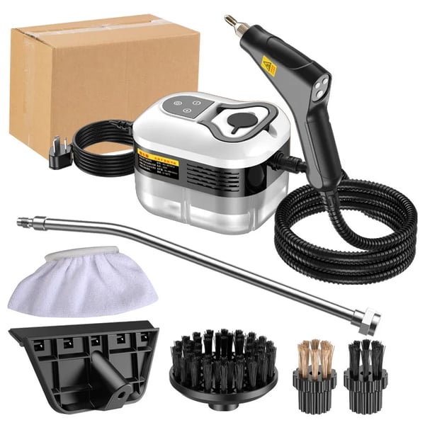 Höyrypuhdistin - Käsikäyttöinen mekaaninen - 2500 W - Korkeapaine - Korkea lämpötila - >30 min jatkuva höyry - 220 V EU-pistoke - Valkoinen