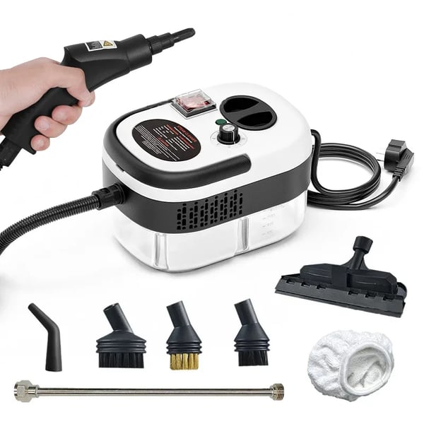 Höyrypuhdistin - Käsikäyttöinen mekaaninen - 2500 W - Korkeapaine - Korkea lämpötila - >30 min jatkuva höyry - 220 V EU-pistoke - Valkoinen Höyrypuhdistin - Käsikäyttöinen mekaaninen - 2500 W - Korkeapaine - Korkea lämpötila - >30 min jatkuva höyry - 220 V EU-pistoke - Valkoinen