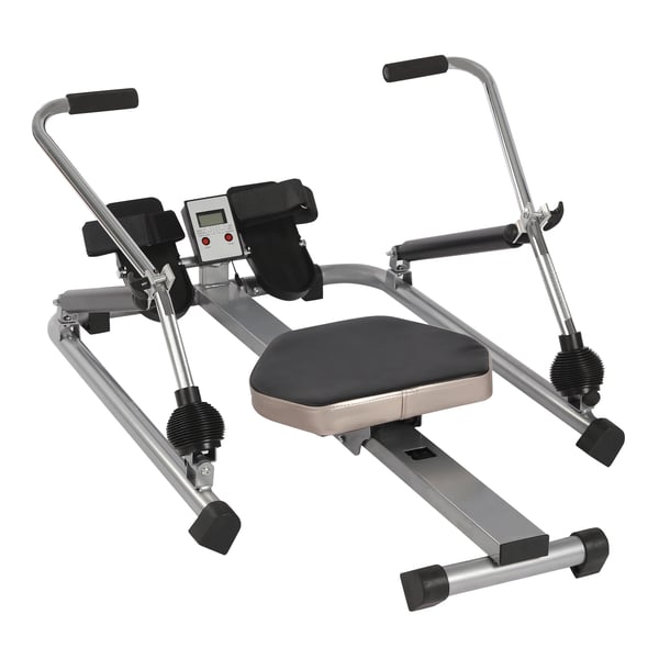 Romaskine - Hjemmetræning - LCD-display - Justerbar modstand 15–55 kg - 106×66×10 cm - Rygtræning styrke - Sort Romaskine - Hjemmetræning - LCD-display - Justerbar modstand 15–55 kg - 106×66×10 cm - Rygtræning styrke - Sort