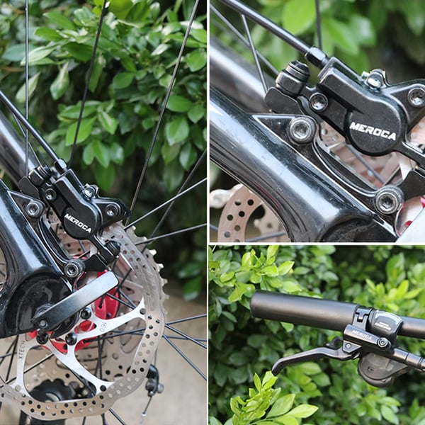 Hydraulisk skivebremse - Bremsekaliber - Til elcykel & MTB - Oliebremse - Motorafbrydelse ved bremsning - Sort