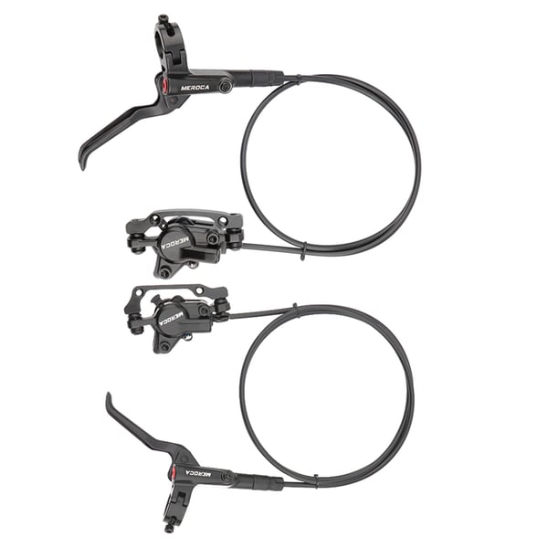 Hydraulisk skivebremse - Bremsekaliber - Til elcykel & MTB - Oliebremse - Motorafbrydelse ved bremsning - Sort