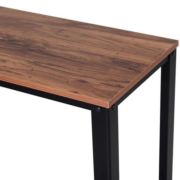 Konsolbord - Hallbord - Med Nedre Hylla - 101×35×80 cm - Industriell Stil - Montering Krävs - Brun/Svart