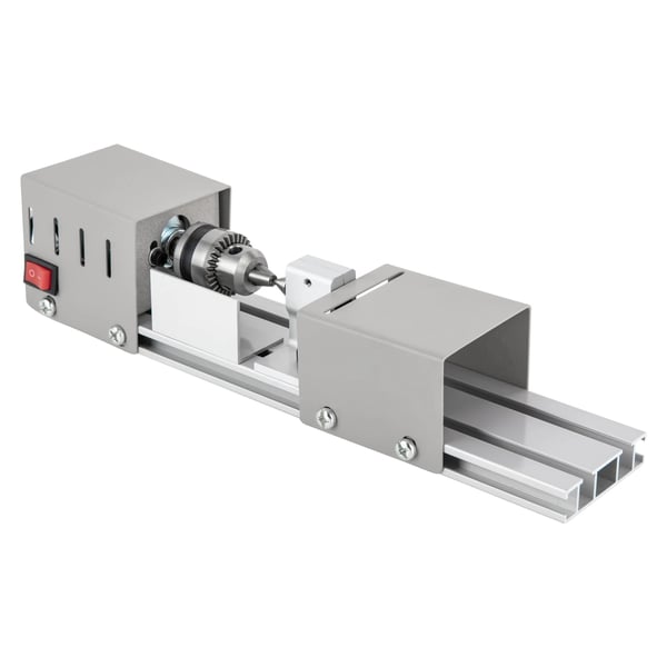 Mini svarv - Träsvarv - 96W Motor - 7 Växlar - 4000–9000 varv/min - Med 6 snidstål - EU-kontakt - Vit