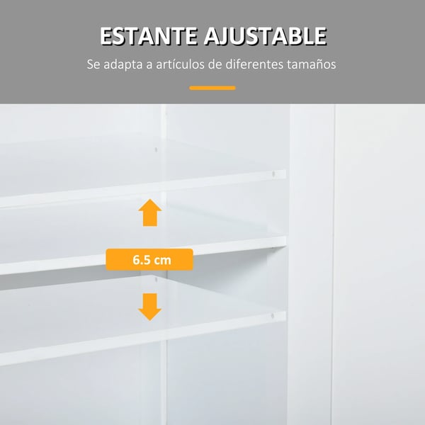 Badrumsskåp - Fristående Förvaringsskåp - 2 Lådor - 2 Dörrar - 60x30x75 cm - Smal - Montering Krävs - Vit