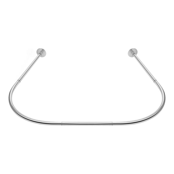 Brusedraperi sæt - Spændmonteret brusestang - Uden boring - Justerbar 0,9–1,3 m - Rustfrit stål Ø2,2 cm - Polyesterforhæng 2,4×1,8 m - Hvid