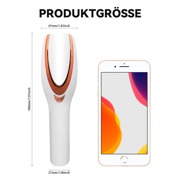 Hovedbundsmassager - Vibrerende sprayhårbørste - Forstøver - Olieapplikator - Genopfyldelig tank - Batterier medfølger ikke - Hvid
