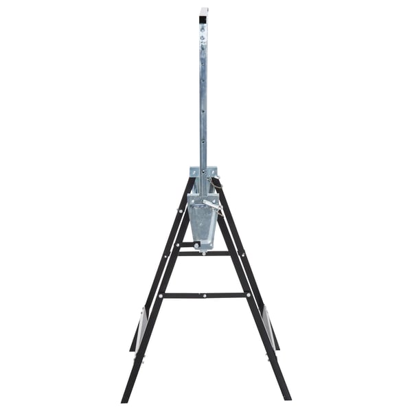 Arbetsbockar/sågbockar 2-pack - Teleskopiska hopfällbara bockar - Höjdjusterbara 80–130 cm - Platsbesparande - Svart