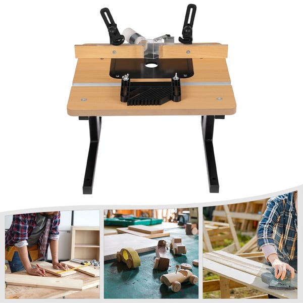 Fræsbord til overfræser - 200 kg belastning - 43×40 cm bord - 7 mm indsatsplade - Ø40 mm støvudsug - Stabil og præcis