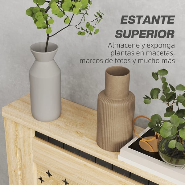 Elementskydd - Radiatorskydd i MDF - 78 x 19 x 82 cm - För vardagsrum - Ek