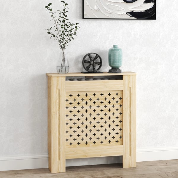 Elementskydd - Radiatorskydd i MDF - 78 x 19 x 82 cm - För vardagsrum - Ek