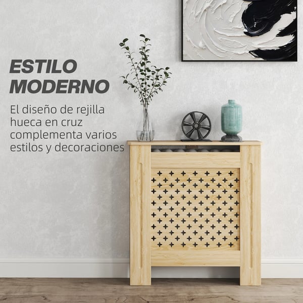 Elementskydd - Radiatorskydd i MDF - 78 x 19 x 82 cm - För vardagsrum - Ek