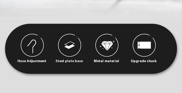 Universellt Golvstativ för Mobil & Surfplatta - Teleskopisk Hållare - Flexibel Svanhalsarm - Höjd 55–100 cm - Stabil Metallbas - Svart