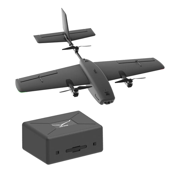 T2 VTOL Cruza - RC fly - 120 cm Vingefang - VTOL med Hovring - Dobbeltmotor - PNP med Flight Controller - Kulfiber - Sort