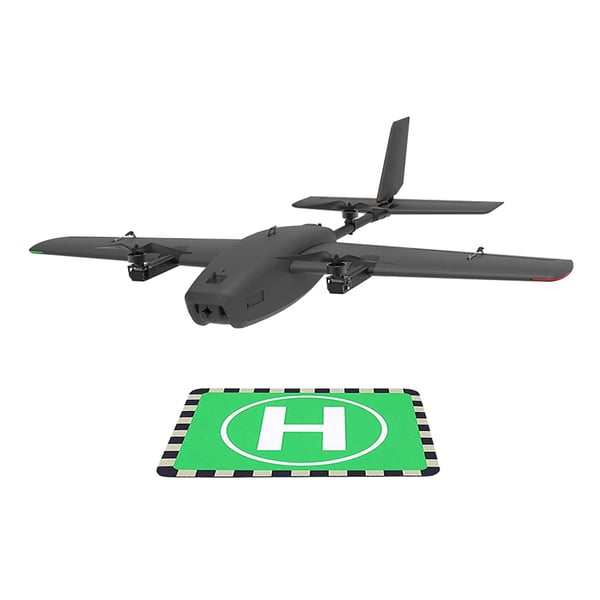 T2 VTOL Cruza - RC fly - 120 cm Vingefang - VTOL med Hovring - Dobbeltmotor - PNP med Flight Controller - Kulfiber - Sort