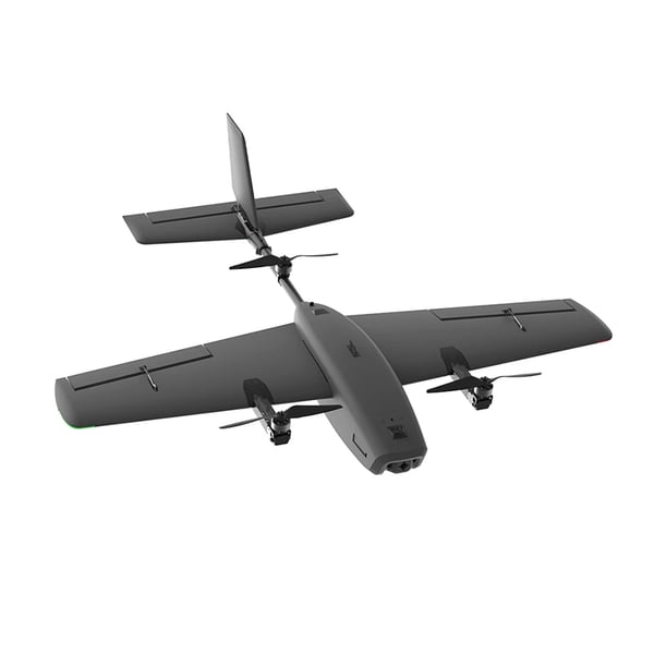T2 VTOL Cruza - RC fly - 120 cm Vingefang - VTOL med Hovring - Dobbeltmotor - PNP med Flight Controller - Kulfiber - Sort