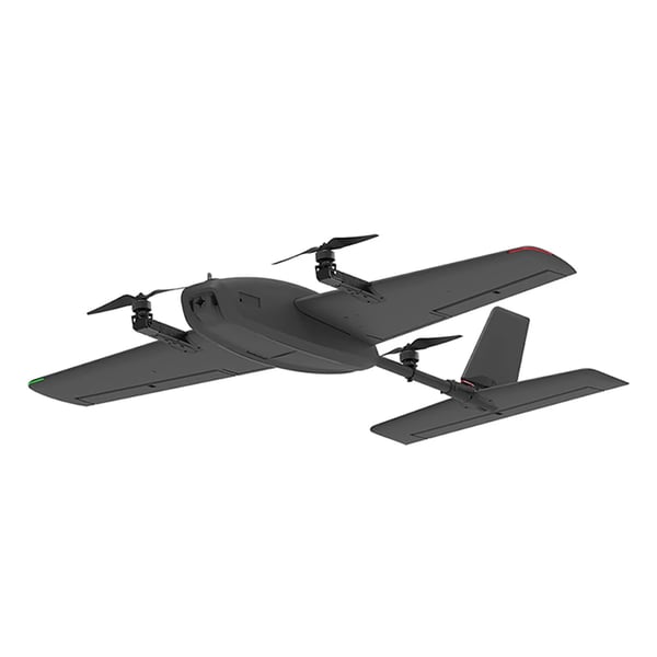 T2 VTOL Cruza - RC fly - 120 cm Vingefang - VTOL med Hovring - Dobbeltmotor - PNP med Flight Controller - Kulfiber - Sort