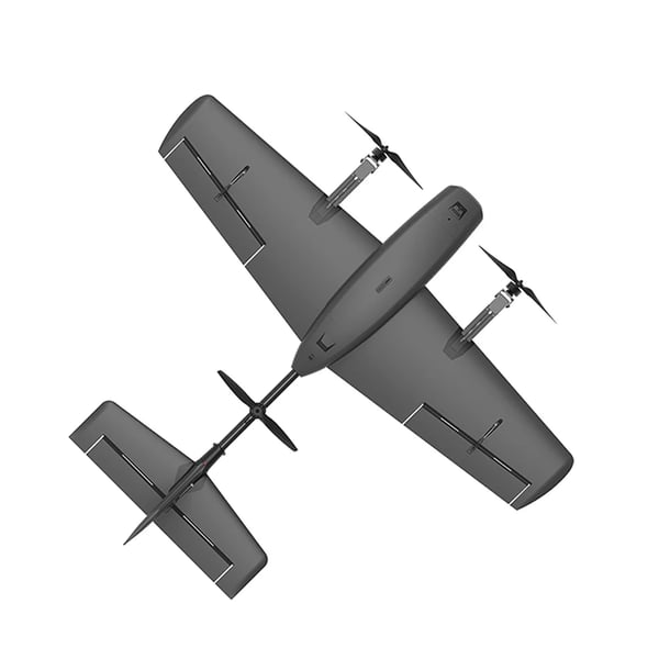 T2 VTOL Cruza - RC fly - 120 cm Vingefang - VTOL med Hovring - Dobbeltmotor - PNP med Flight Controller - Kulfiber - Sort