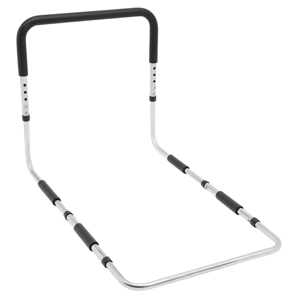 Sengegelænder/Sengestøtte - Støttehåndtag - Højdejusterbar - 90×51×46–56 cm - Højkulstofstål - Til ældre og handicappede - Sort