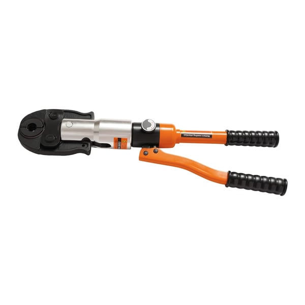 Hydraulinen puristuspihdit - U- ja V-leuat (U16–32, V12–28) - Kupariputkille - Kuusikulmainen puristus - Oranssi