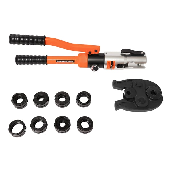 Hydraulisk krimptång - Pressverktyg - U- och V-backar (U16 U20 U25 U32, V12 V15 V18 V22 V28) - För kopparrör - Sexkantkrimpning - Orange