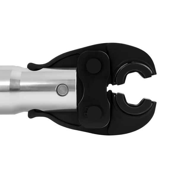 Hydraulisk krimptang til kobberrør - Håndhydraulisk presværktøj - 10 t / 10.000 kg - 5 V-bakker V12–V28 - Stål/Aluminium - Sort