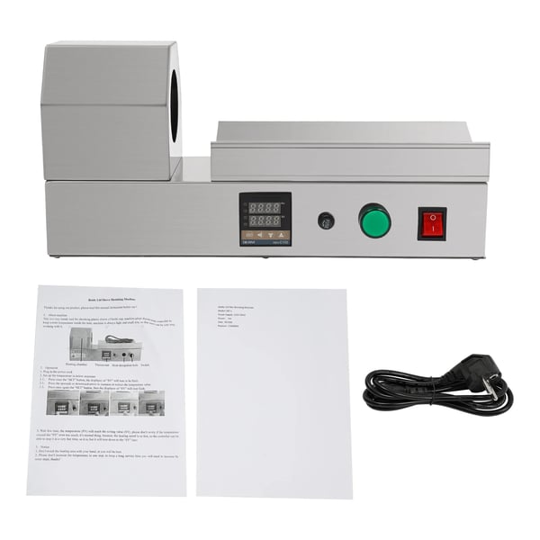 Krympemaskine til vinkapsler - Elektrisk - Til PVC/PP-kapsler - LED-display - 220V 60Hz - Sølv