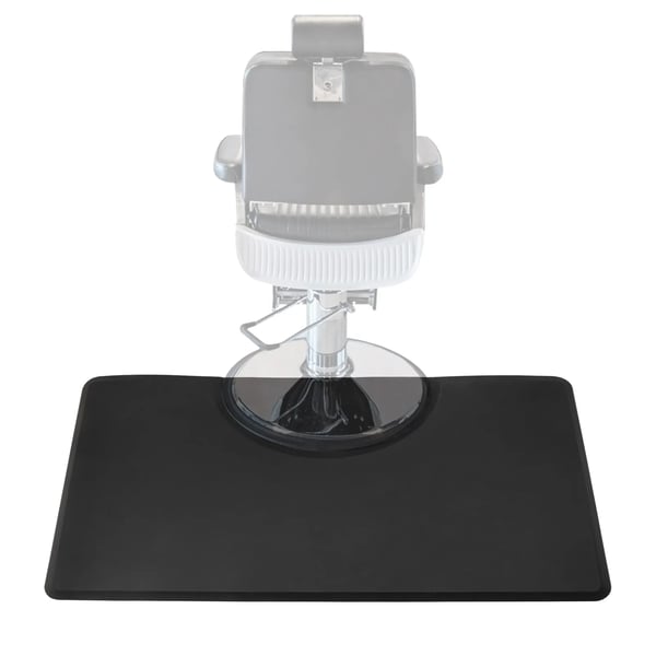 Frisørmåtte - Frisørstolmåtte - Ergonomisk - Skridsikker - Vandtæt - PVC - 91 x 152 cm - Hvid