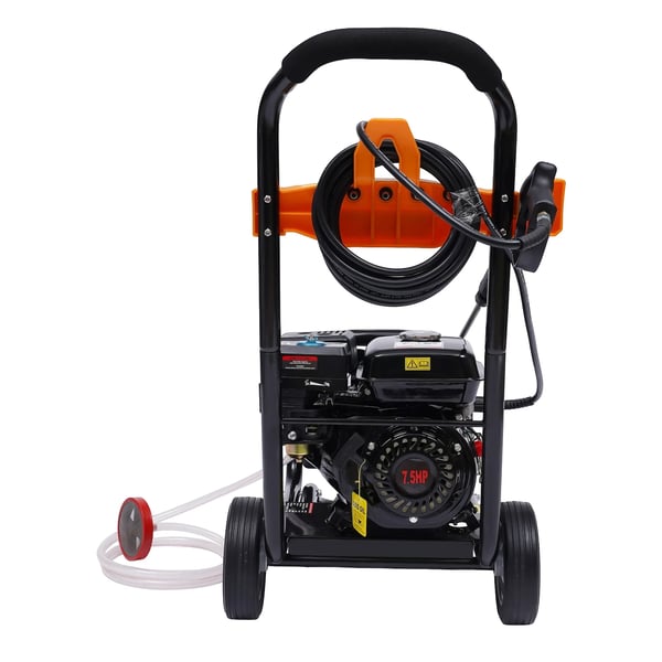 Højtryksrenser - Bilvask - 7,5 HP 2200 PSI - 5 Dyser - Let at Flytte - Robust - Til Bil & Have