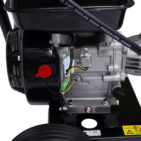 Højtryksrenser - Bilvask - 7,5 HP 2200 PSI - 5 Dyser - Let at Flytte - Robust - Til Bil & Have