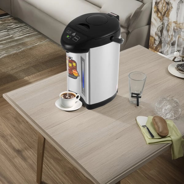 Elektrisk elkedel - Vandkoger - Kapacitet 4 L - Effekt 750 W - Rustfrit Stål - Hold Varm 92–95 °C - 220 V - Ledning 1,2 m