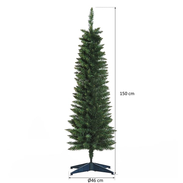 Konstgjord julgran - Konstgran i PVC - 180 cm - Utan belysning - Återanvändbar - Grön