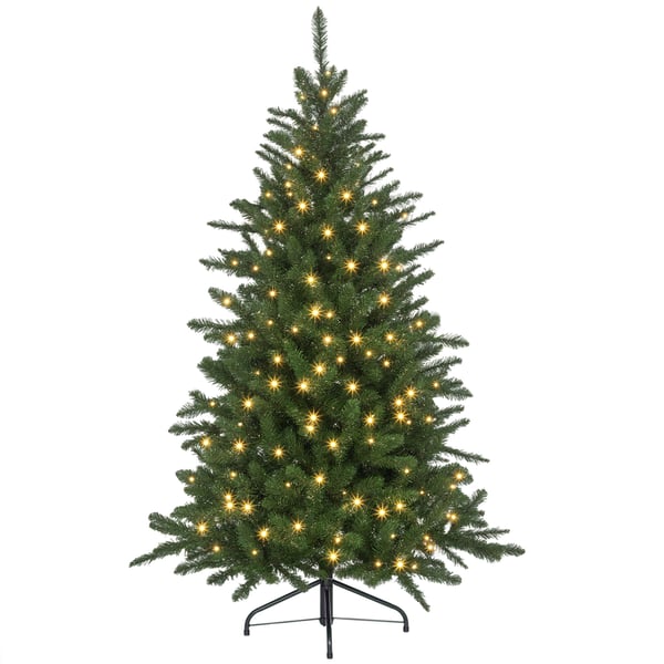 Konstgjord julgran - Med LED-belysning - 180 cm Höjd - För inomhusbruk - Grön Konstgjord julgran - Med LED-belysning - 180 cm Höjd - För inomhusbruk - Grön