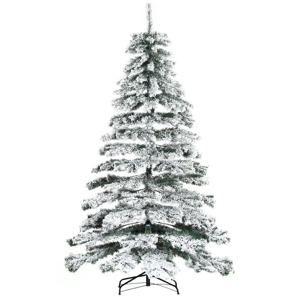Konstgjord Julgran - Konstgran - 225 cm - Basyta 140x140 cm - Plast & Metall - Utan Belysning - Grön