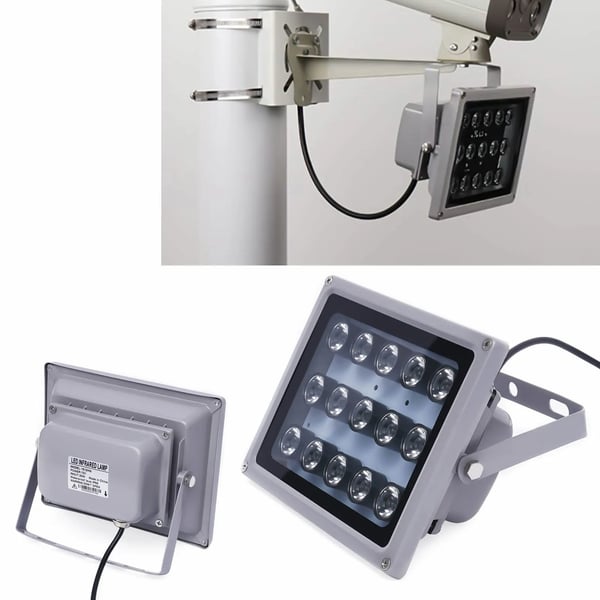 IR-belysning - Infrarød CCTV projektør - 15 LED - Nattesyn - AC-drift - <60 lm - Udendørs