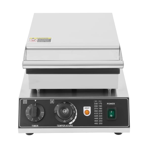 Elektrisk vaffeljern - Kommerciel vaffelmaskine - 4 forme - Kvadratisk - 220 V/1750 W - 50–300 °C - Timer 0–5 min