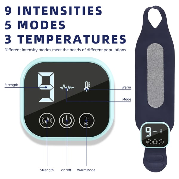 Elektrisk håndledsmassageapparat - Opvarmet Håndledsstøtte - 3 Niveauer Varmekompression - EMS Muskelstimulator - Sort