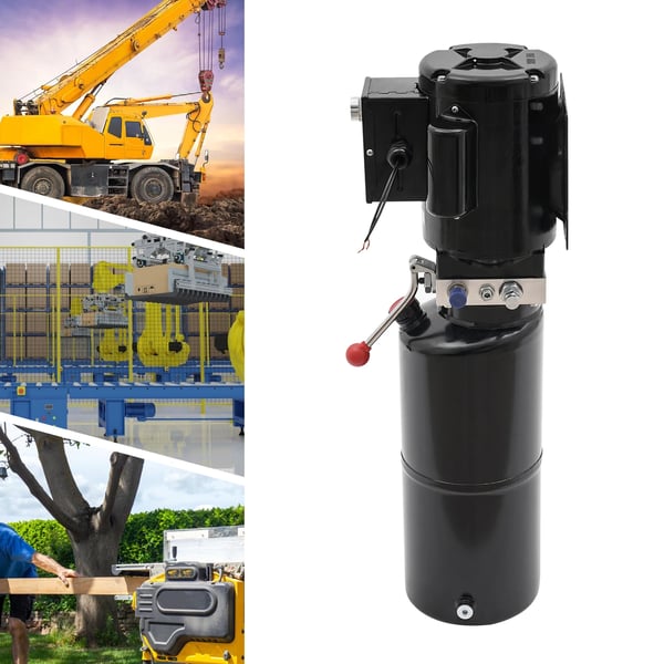 Hydraulpumpe til billøfter - Kraftenhed - Effekt 2,2 kW - Tank 10 L - Omdr. 2850 rpm - Maks. tryk 18 MPa - Flow 4,6 L/min - Sort