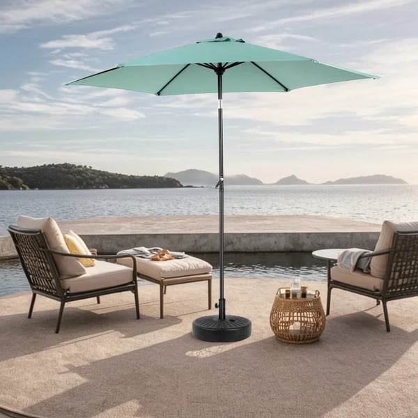 Udendørs parasol - Strand-, have- og terrasseparasol - 23 cm - UV-beskyttelse - Kanvas - Uden fod - Lysegrøn