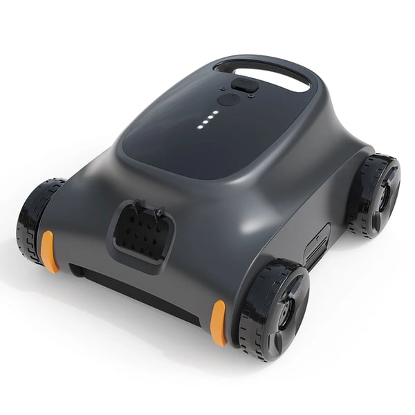Poolrobot Poolrengörare - SAT 10 - 7800 mAh Batteri - 180 min Drifttid - 30 W Motor - IP68 Vattentät - 150 m² Pool - Djup 0,5–3 m - Beige