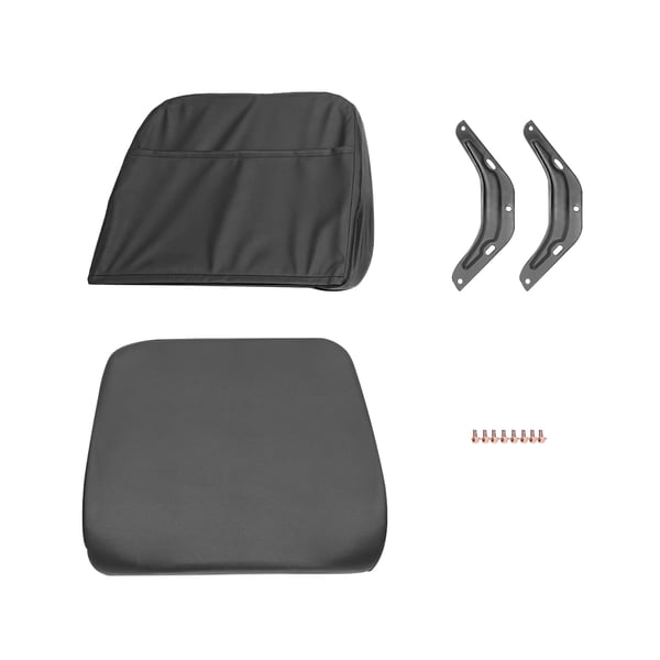 Universalsæde - Traktor/Gaffeltruck/Plæneklipper - Høj ryg - Justering 6 cm på skinner - Max 100 kg - Boltafstand 28,5 cm - Sort