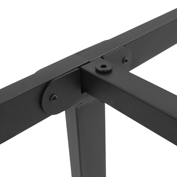 Metal sengestel - 135×189 cm - 500 kg bæreevne - Højde 45,7 cm - Jernramme - Samling kræves - Sort